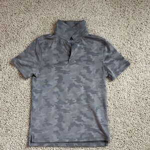 Gray Camouflage Boys performance polo